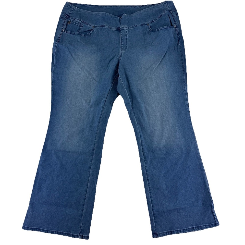 Belle by Kim Gravel TripleLuxe Denim Boot Cut Jeans Plus 28W Blue